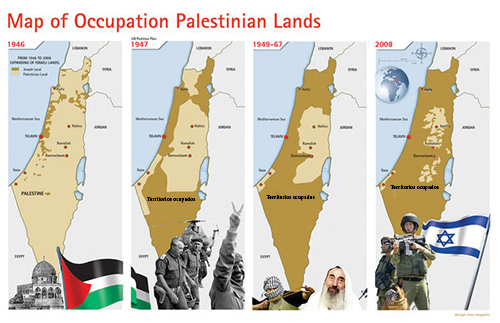 mapa de la ocupacion de palestina