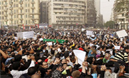 El Cairo, escena de una marcha anti-israelí