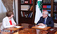 La representante de la UE se entrevista con la “troika” libanesa