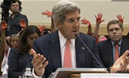 Protestas en la comparecencia de John Kerry en el congreso