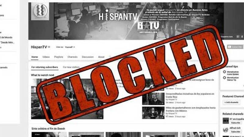 Google vuelve a bloquear la cadena iran&iacute; HispanTV