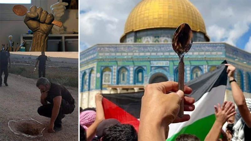 La cuchara, nuevo símbolo de la “liberación” para los palestinos
