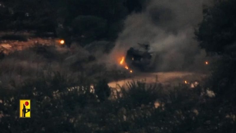 La Resistencia libanesa ataca y destruye un vehículo blindado israelí en la colonia de Avivim