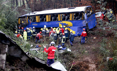 accidente de autobus en portugal, serta