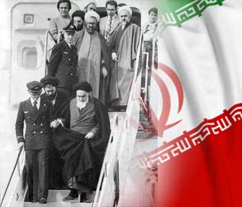 llegada+imam+jomeini+1979+teheran+iran