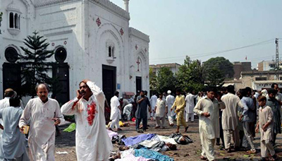 atentado en una iglesia de pakistan