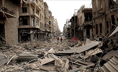 destruccion en siria