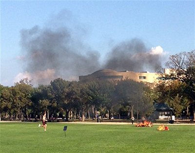 un hombre se prendio fuego cerca del capitolio