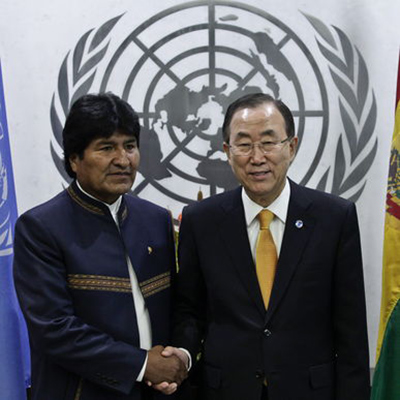 evo morales en la onu