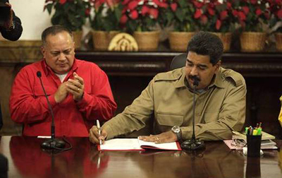 diosdado cabello y nicolas maduro