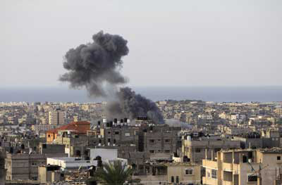 aviacion israeli bombardea gaza