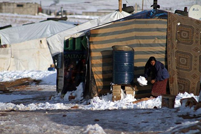 el temporal deja a los refugiados en la miseria
