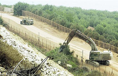 obras israelies en la frontera