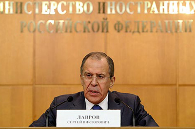 serguei lavrov en rueda de prensa