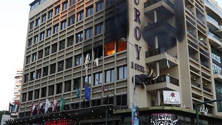 explosion en el hotel duroy en beirut