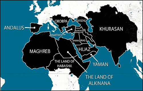 mapa del proclamado califato