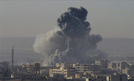 bombardeo sobre kobani