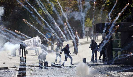 represion a las protestas kurdas