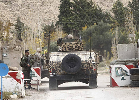 puesto de control militar en Libano