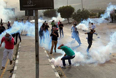 protestas y choques en cisjordania