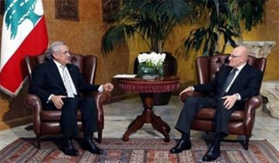 tammam salam con el presidente suleiman