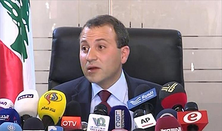 ministro libanés de Asuntos Exteriores, Gebran Basil