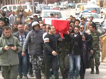 Mártir Ali Bazzal fue enterrado en su pueblo natal