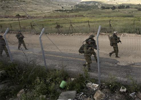 fuerzas israelíes cerca de la frontera con Líbano