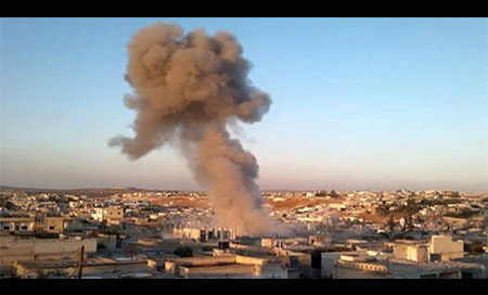 Bombardeo de la coalición en Raqqa