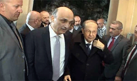 Samir Geagea junto a Michel Aoun