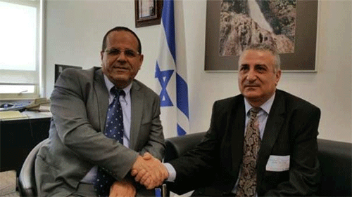 kamal al Labwani con el viceministro israelí Ayoob Kara