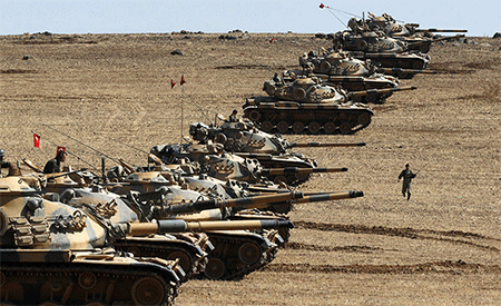 Tropas turcas podrían llevar a cabo una operación terrestre en Siria