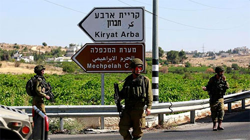 la ocupación israelí bloquea el distrito palestino de Hebrón