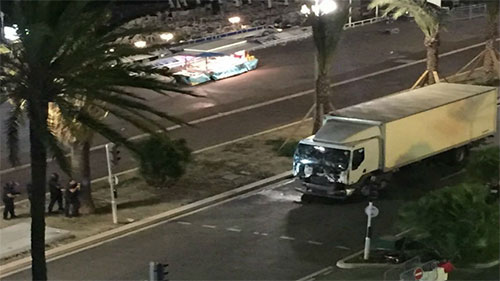 el camión utilizado en el ataque en Niza