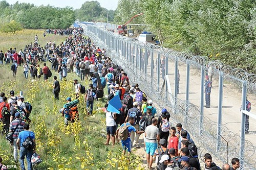 llegada masiva de refugiados a Europa