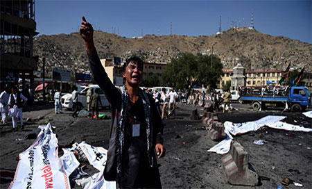Atentado de Daesh contra una manifestación en Kabul