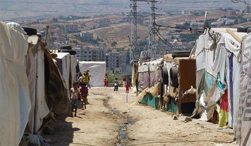 campamento de refugiados sirios en Líbano
