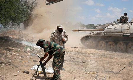 Fuerzas libias en Sirte