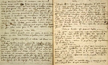 un manuscrito de Isaac Newton
