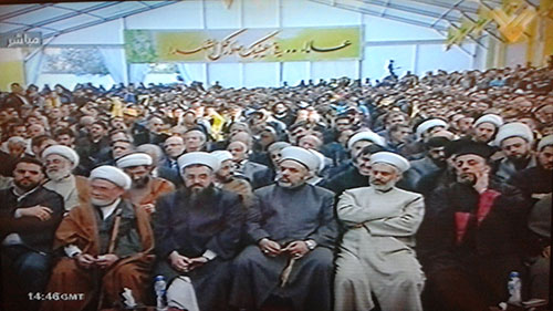 la audiencia durante el discurso del líder de Hezbolá
