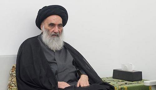 El máximo clérigo chií iraquí, ayatolá Ali al Sistani