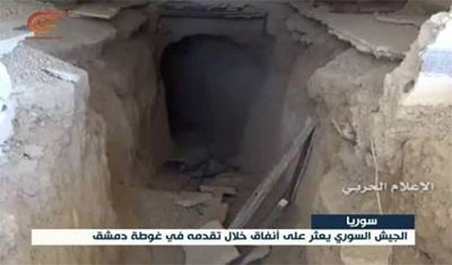 fuerzas sirias descubren túneles en Ghuta Oriental