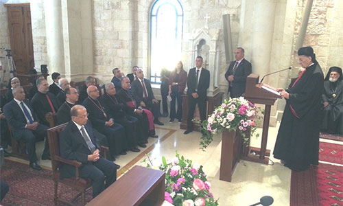 El presidente de Líbano visita al patriarca maronita
