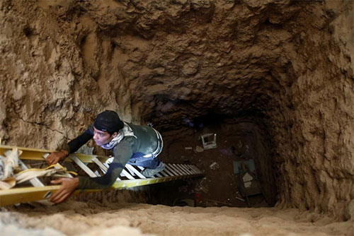 los túneles secretos de Daesh para escapar