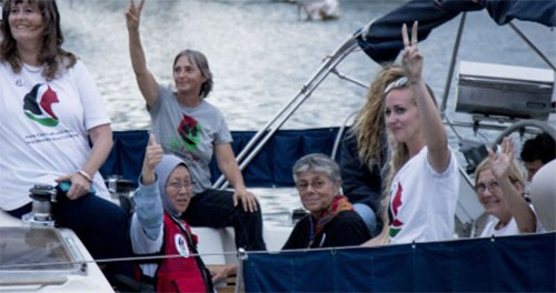 activistas de la flotilla Rumbo a Gaza