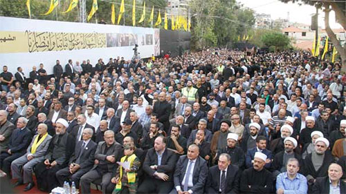 durante el discurso del líder de Hezbolá