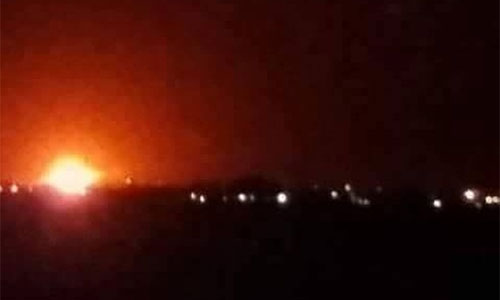 El enemigo sionista ataca una posición militar cerca del aeropuerto de Damasco