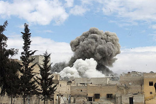 bombardeo en Siria