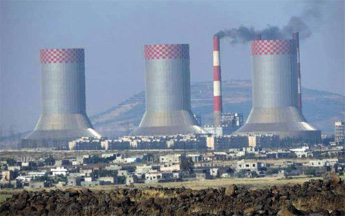 la central eléctrica de Al Zara en Hama