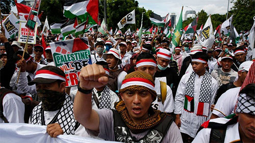 Marchas a favor de Palestina en Yakarta